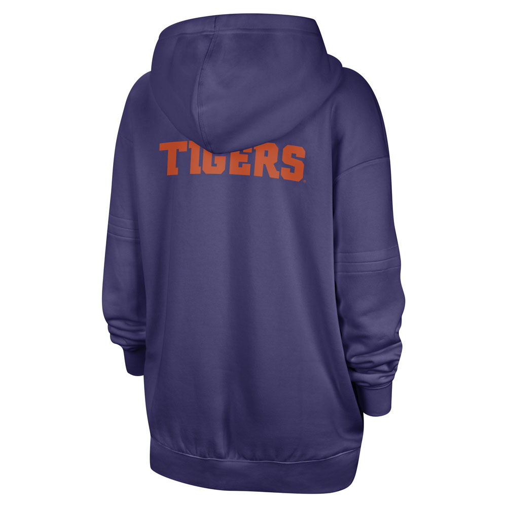 Clemson Nike Women's Fleece Pullover Hoodie  - PURPLE
