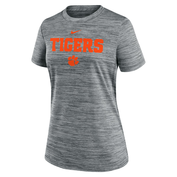 Clemson Nike Women's Gameday Velocity Tigers Tee - MD GREY