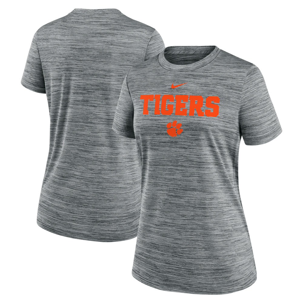 Clemson Nike Women's Gameday Velocity Tigers Tee - MD GREY