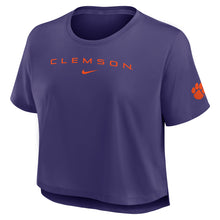 Clemson Nike Women's One Dri-FIT Cropped Top - PURPLE