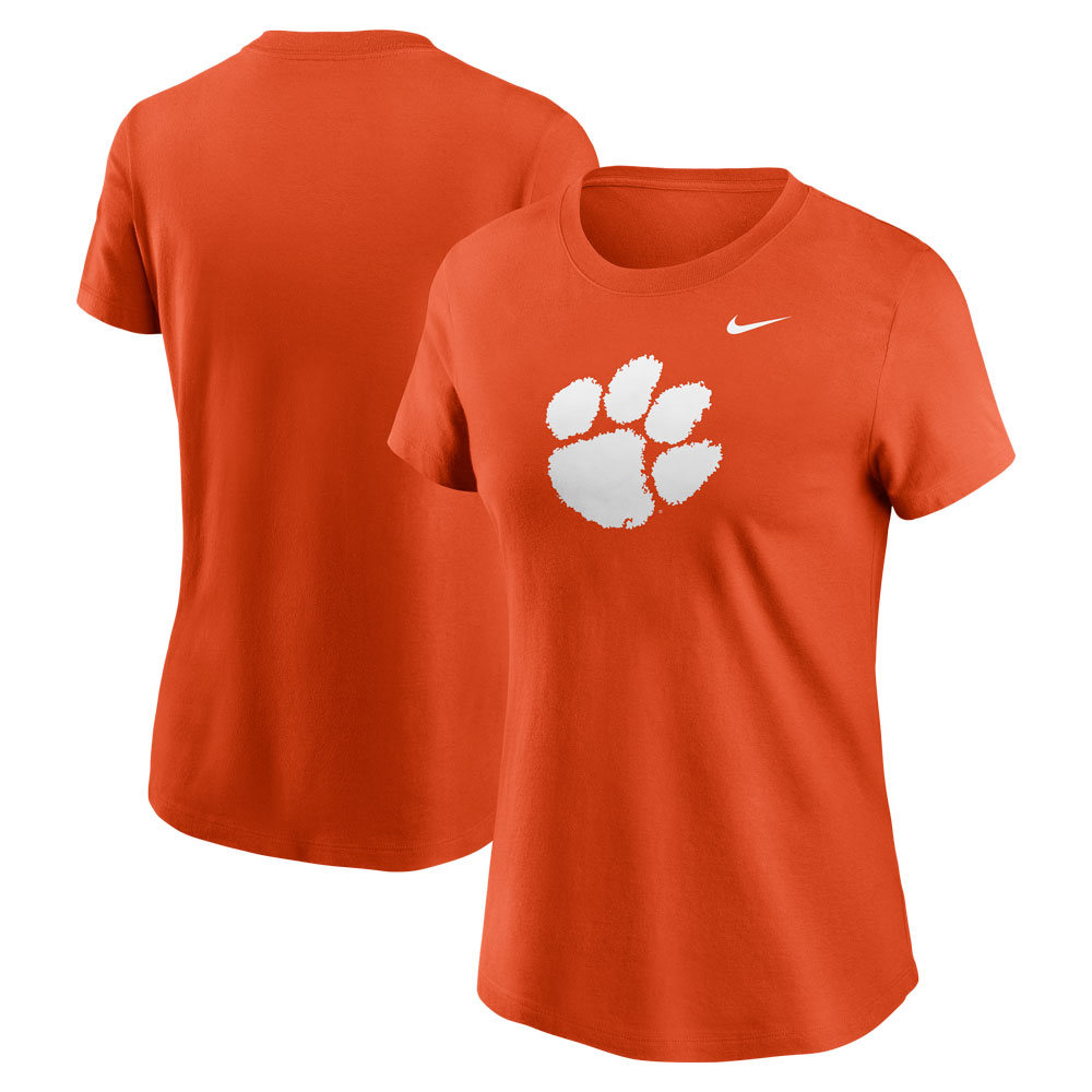 Clemson Nike Women's Paw Logo Tee - ORANGE
