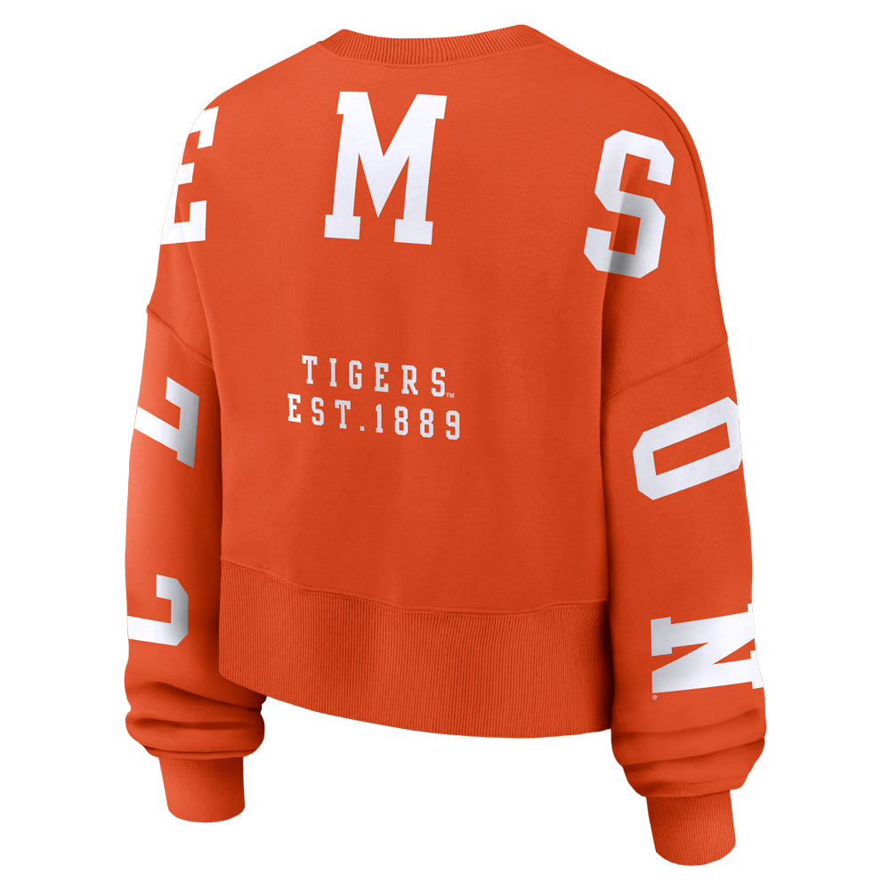 Clemson Nike Women's Phoenix 2-Hit Crew - ORANGE