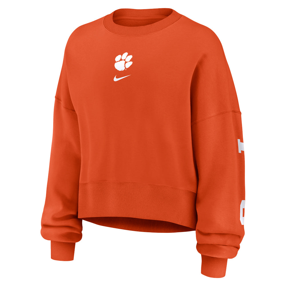 Clemson Nike Women's Phoenix 2-Hit Crew - ORANGE