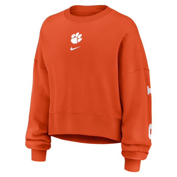 Clemson Nike Women's Phoenix 2-Hit Crew - ORANGE