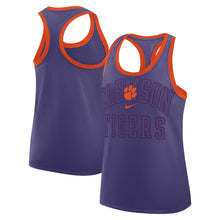 Clemson Nike Women's Racerback Shadow-Print Tank - PURPLE