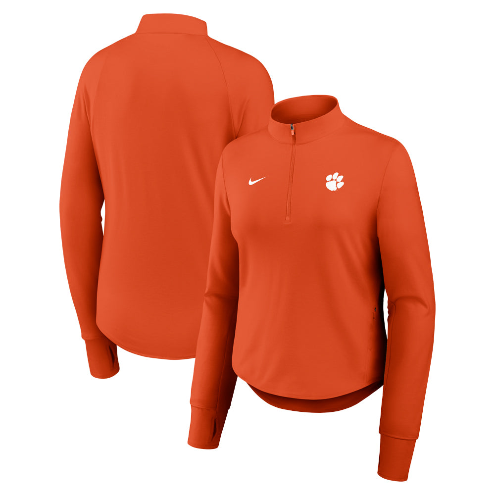 Clemson Nike Women's Swift Half-Zip Pullover - ORANGE