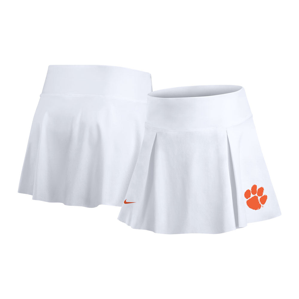 Clemson Nike Women's Tennis Skirt - WHITE