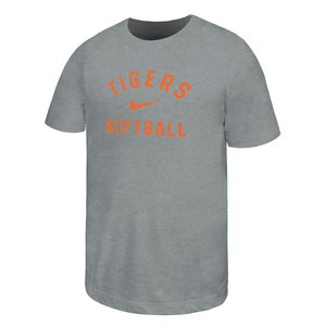 Clemson Nike Youth Cotton Tigers Softball Tee - MD GREY