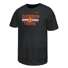 Clemson Nike Youth Helmet Stripe Cotton Tee - BLACK