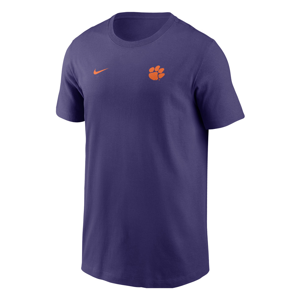 Clemson Nike Youth Legend Small Logo Tee - PURPLE