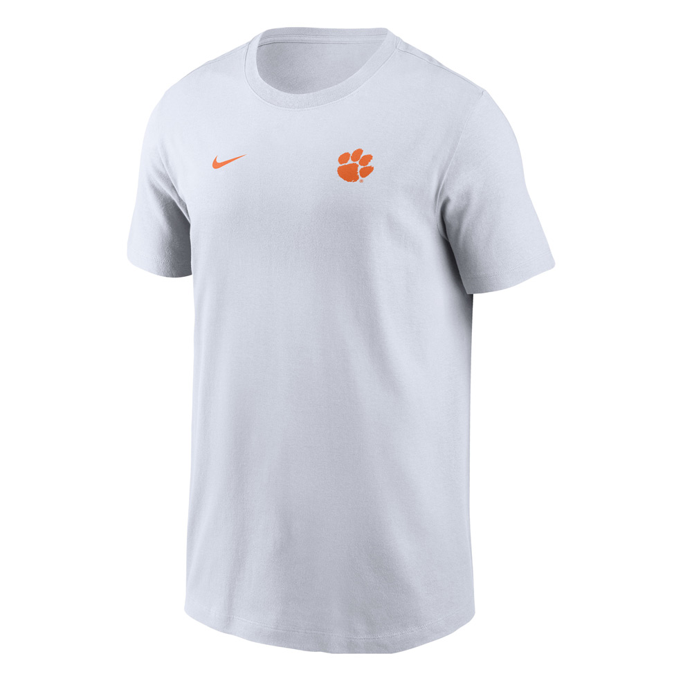 Clemson Nike Youth Legend Small Logo Tee - WHITE