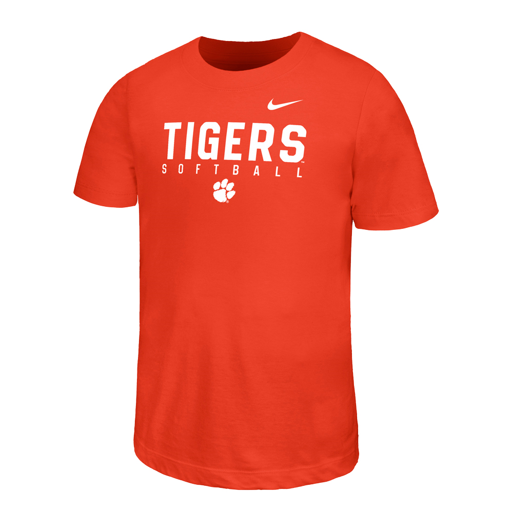 Clemson Nike Youth Legend Tiger Softball Tee - ORANGE