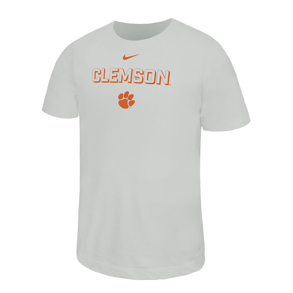 Clemson Nike Youth Light Grey Team Legend Tee