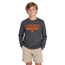 Clemson Nike Youth Long Sleeve Kinetic Tee