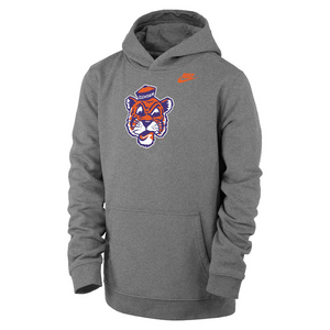 Clemson Nike Youth Mascot Tiger Club Hood - MD GREY