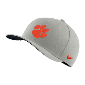 Clemson Nike Youth Paw Swoosh Flex Cap  - MD GREY