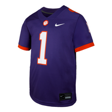Clemson Nike Youth Replica Football Jersey - PURPLE