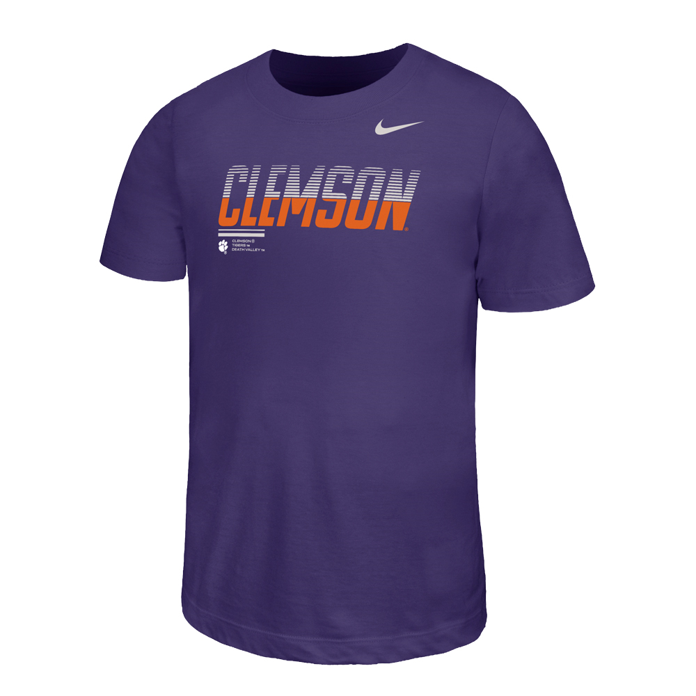Clemson Nike Youth Gameday Legend Dri-FIT Tee - PURPLE
