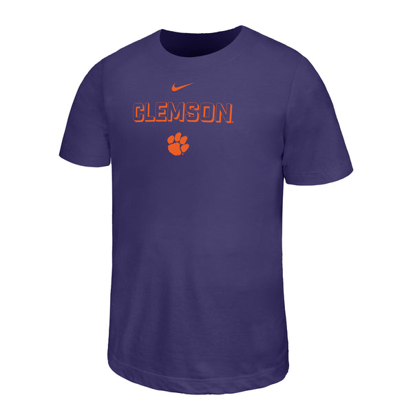 Clemson Nike Youth Team Legend Tee - PURPLE