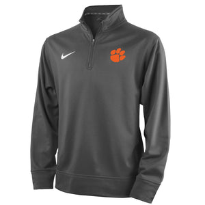 Clemson Nike Youth Therma Quarter-Zip - DK GREY
