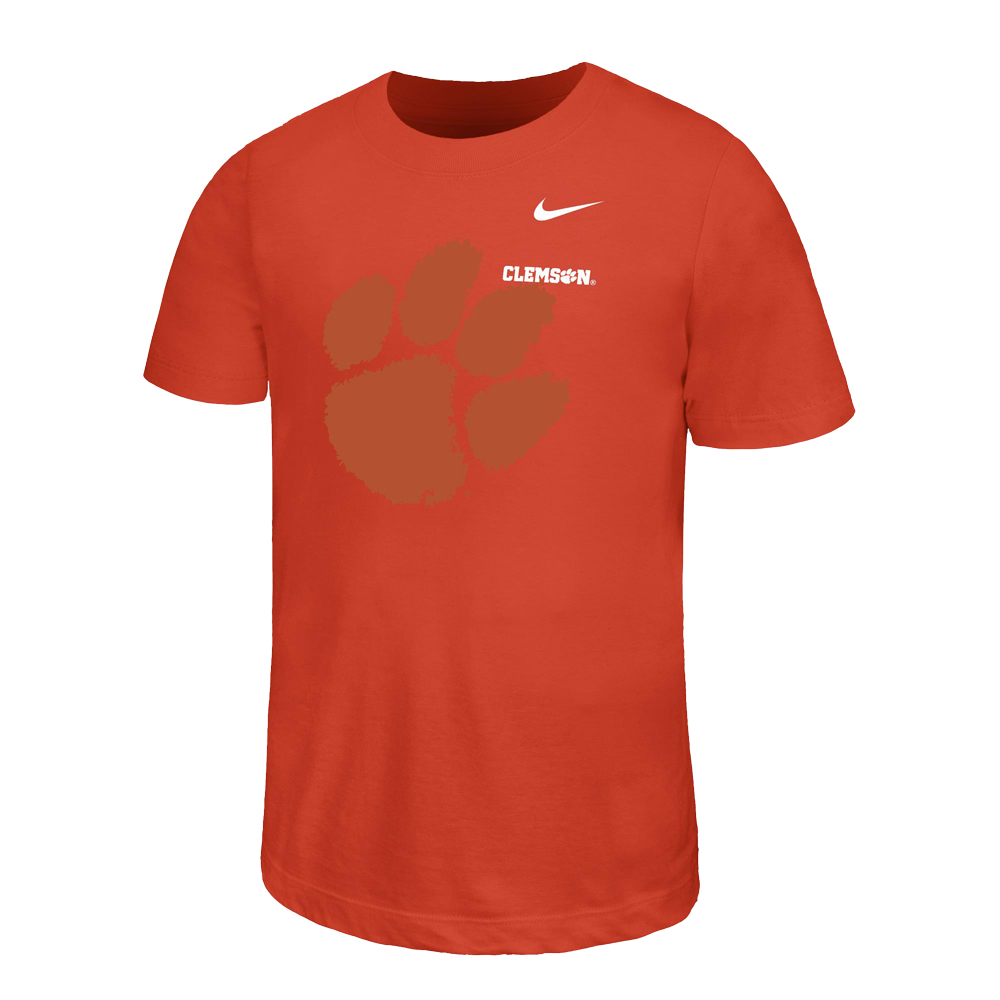 Clemson Nike Youth Tonal Paw Legend Tee - ORANGE