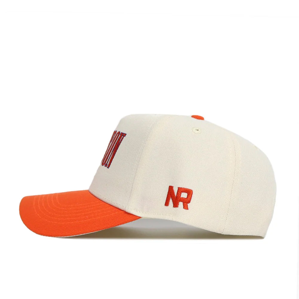 Clemson No Rivals Retro Block Clemson Cap - WHI/ORG