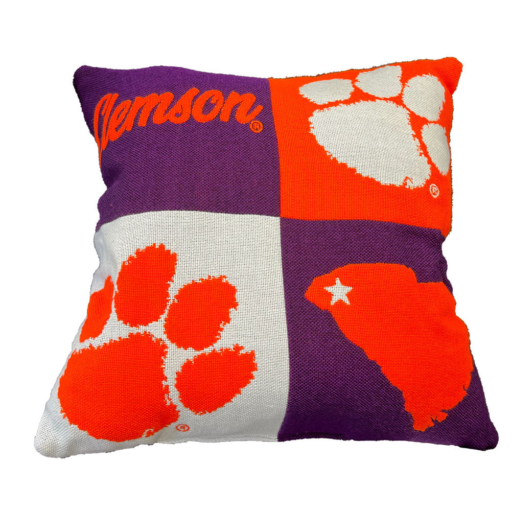Clemson Northwest Woven Reading Pillow