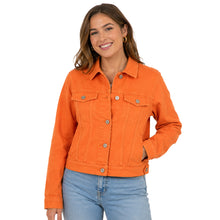 Clemson Orange Denim Tiger Face Jacket - ORANGE