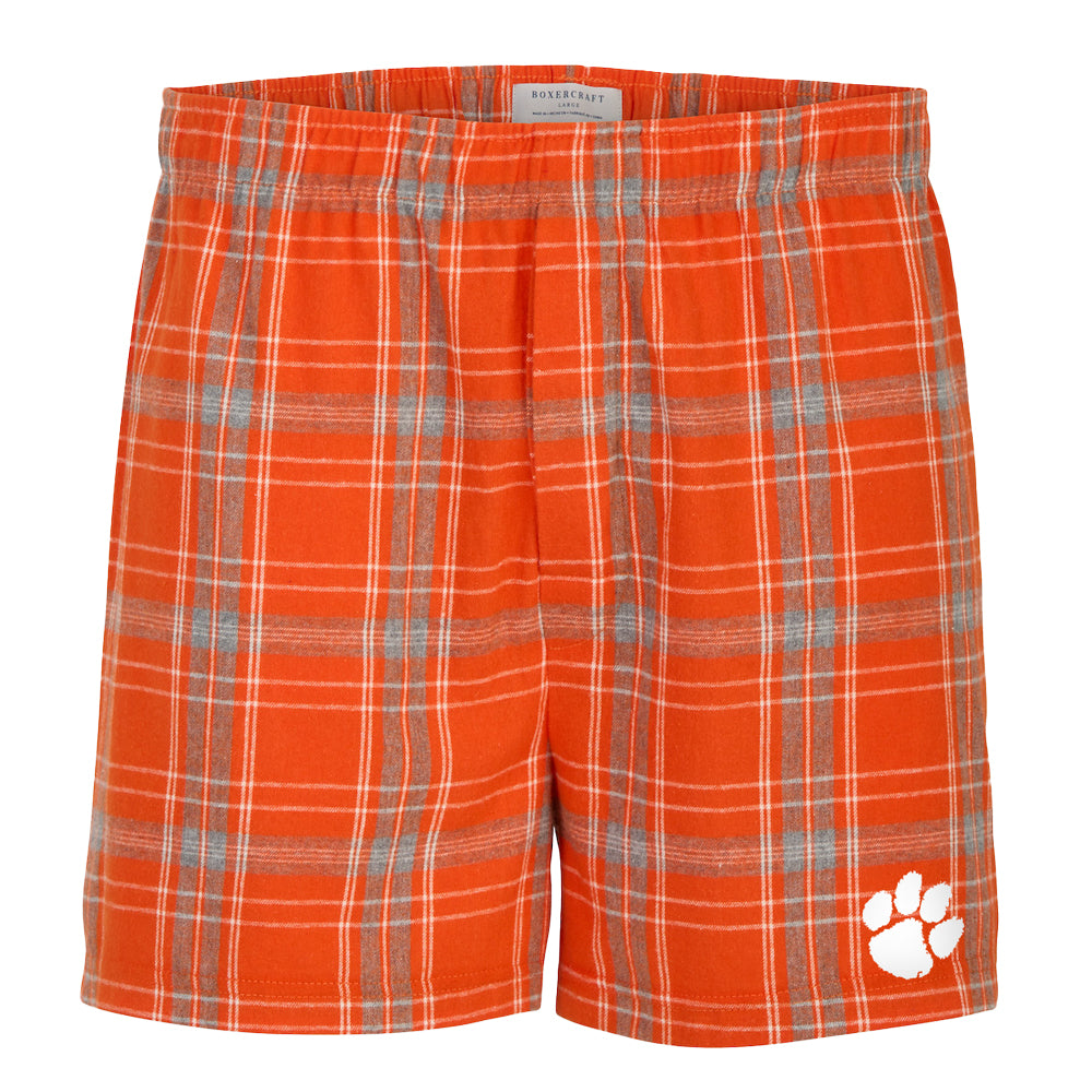 Clemson Orange Flannel Short - ORANGE