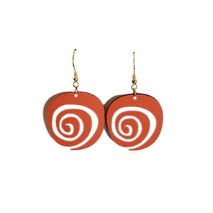 Clemson Orange Swirl Earrings