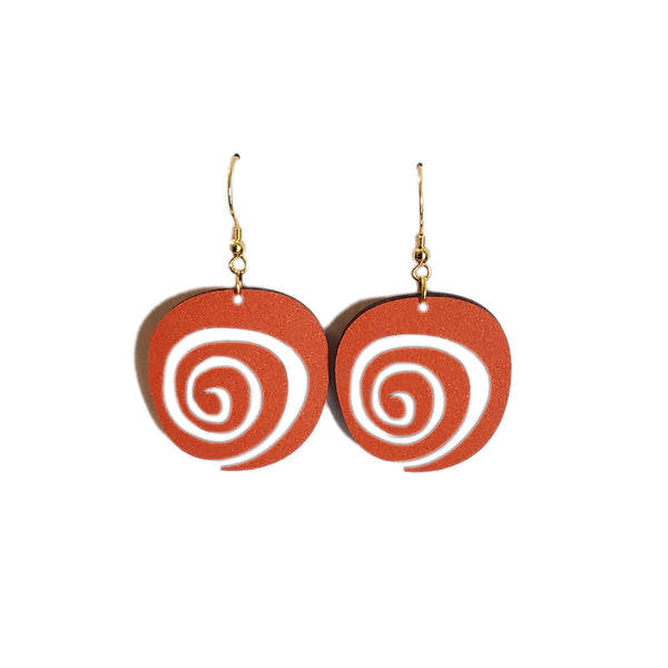 Clemson Orange Swirl Earrings