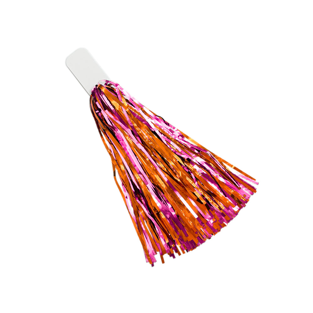 Clemson Orange and Pink Metallic Pom Pom