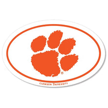 Clemson Oval Paw Magnet - WHITE