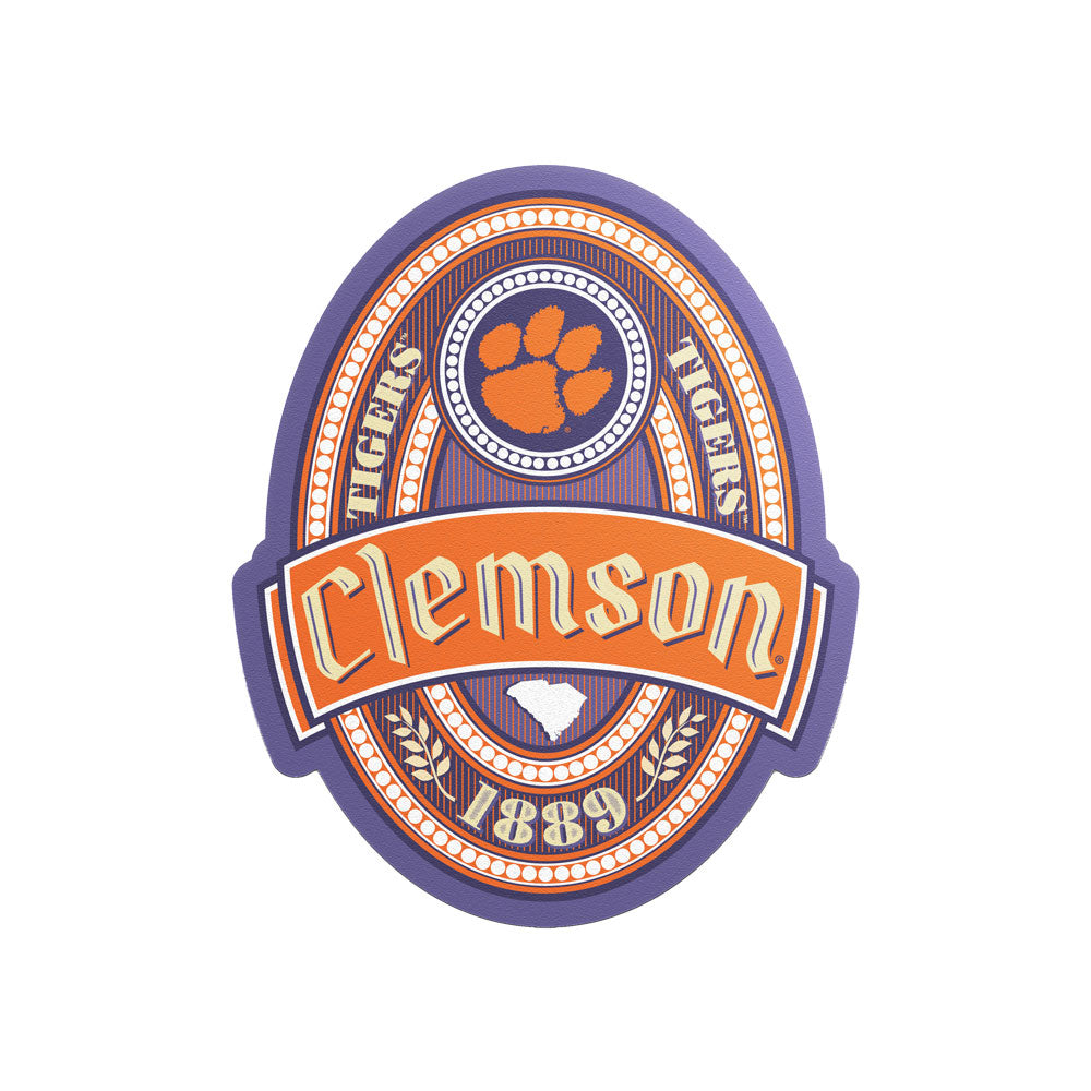 Clemson Oval Sign Sticker