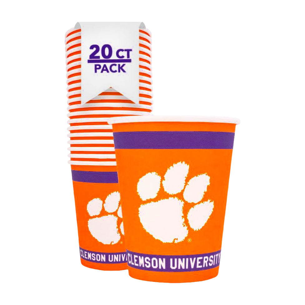 Clemson Paper Cups 20 Pack