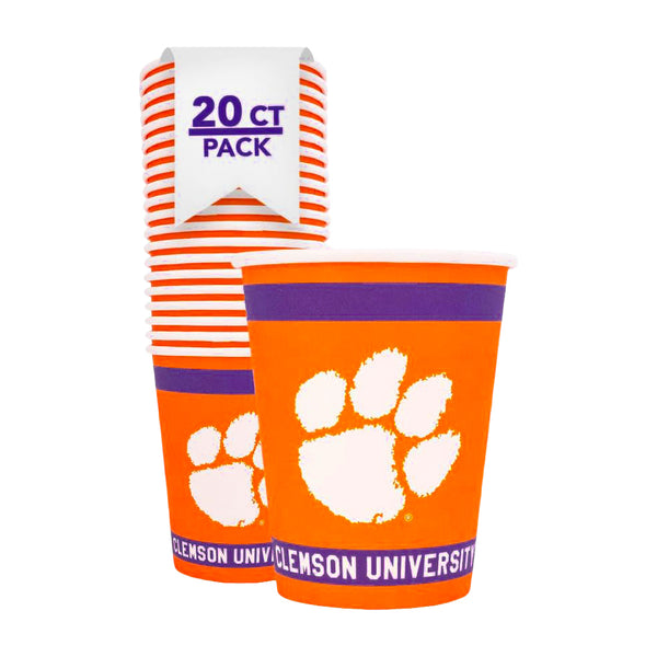 Clemson Paper Cups 20 Pack
