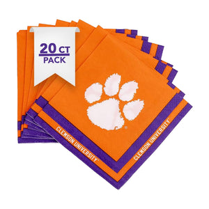 Clemson Paper Napkins 20 Pack