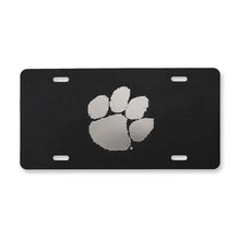 Clemson Paw Black Mirrored Auto Plate 