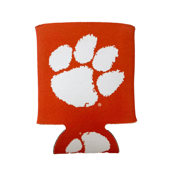 Clemson Paw Can Koozie - ORANGE