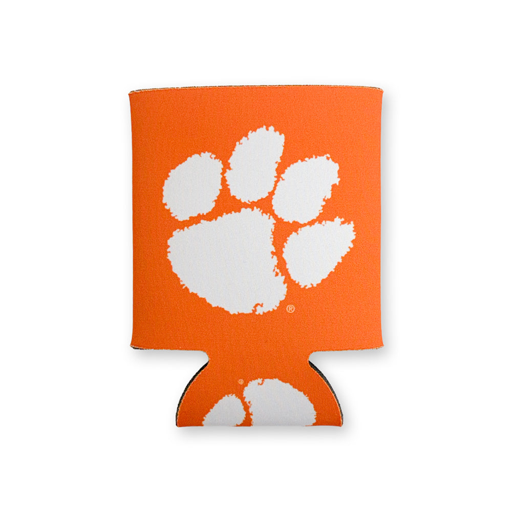 Clemson Paw Can Koozie - ORANGE