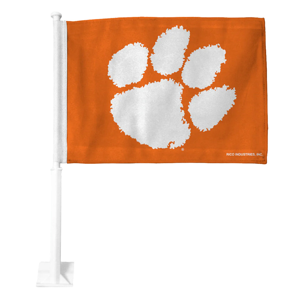 Clemson Paw Car Flag - ORANGE