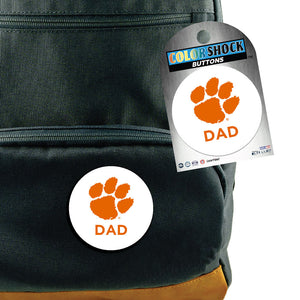 Clemson Paw Dad Button
