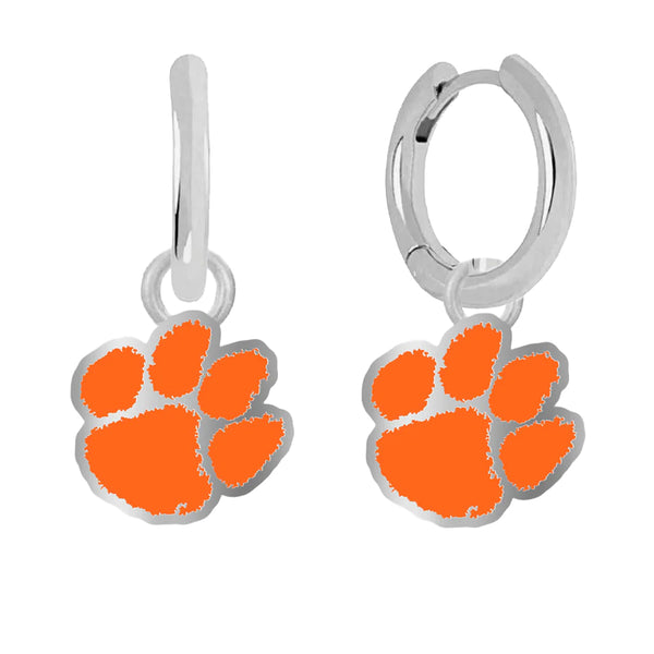 Clemson Paw Dangle Earrings