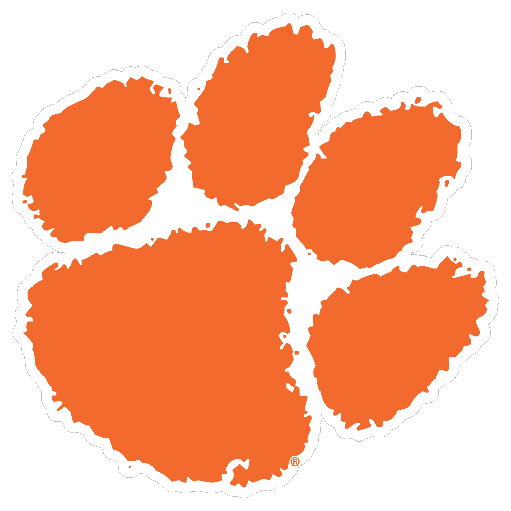 Clemson Paw Decal Dizzler - ORANGE