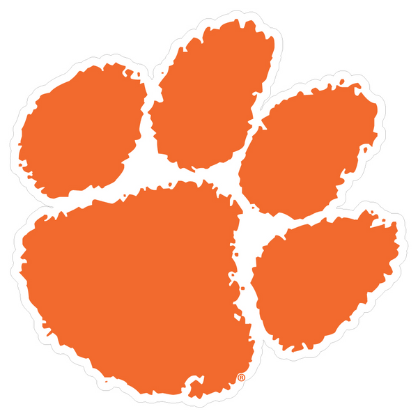 Clemson Paw Decal Dizzler - ORANGE