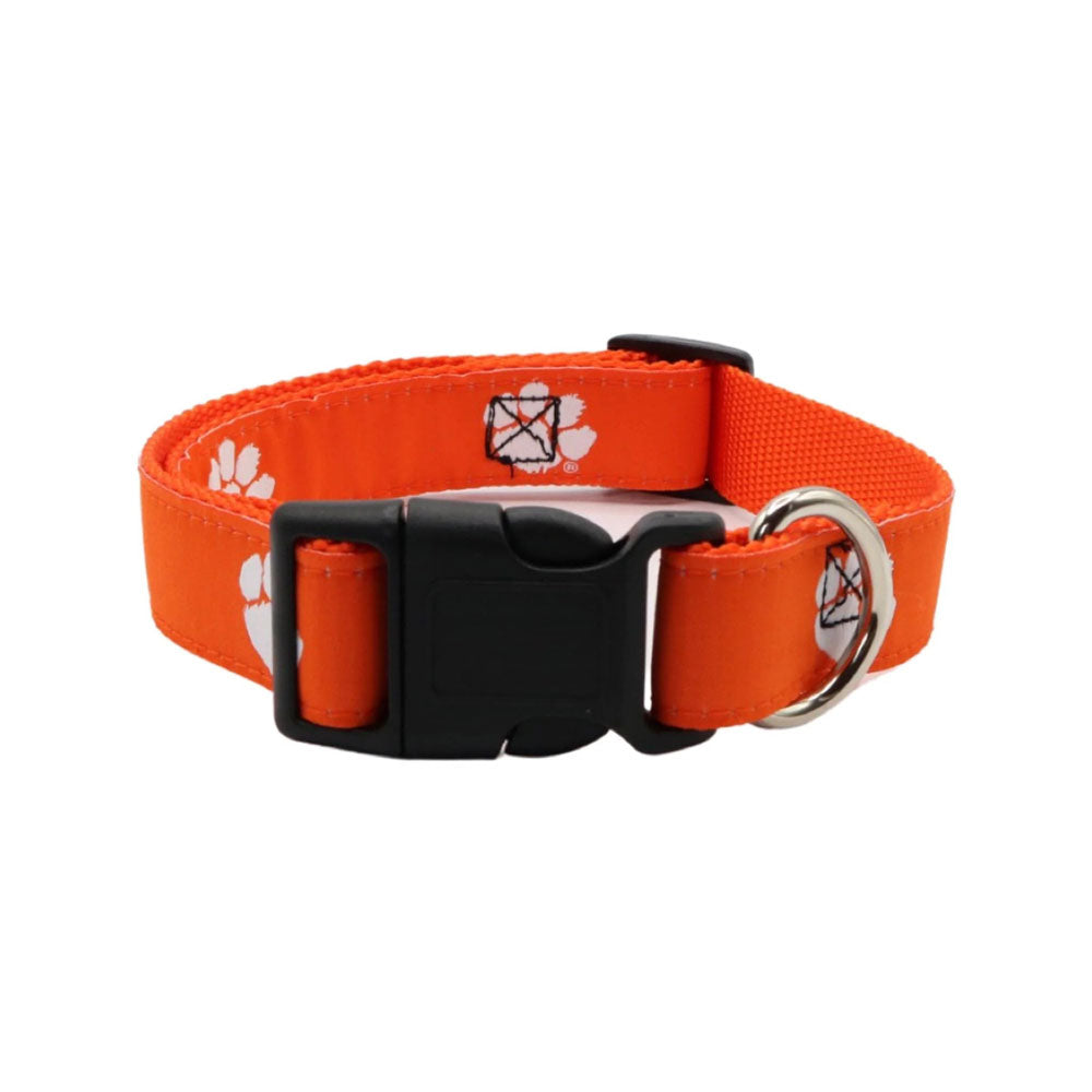 Clemson Paw Dog Collar - ORANGE