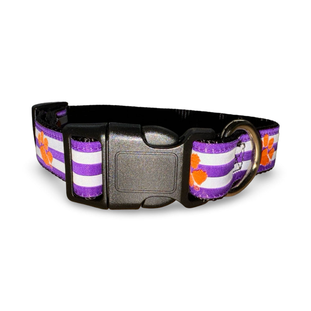 Clemson Paw Dog Collar - LT PURPLE