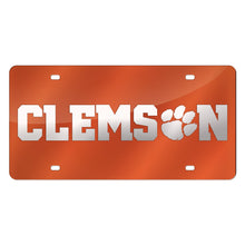 Clemson Paw Hammer License Plate - ORANGE