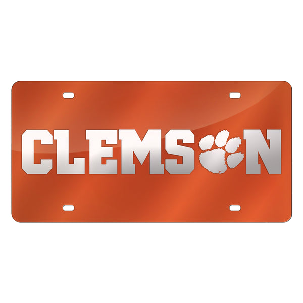 Clemson Paw Hammer License Plate - ORANGE