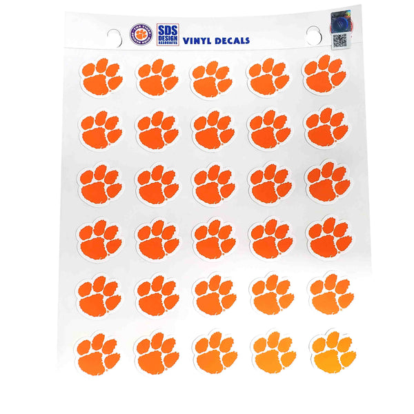 Clemson Paw Mini Decal - ORANGE
